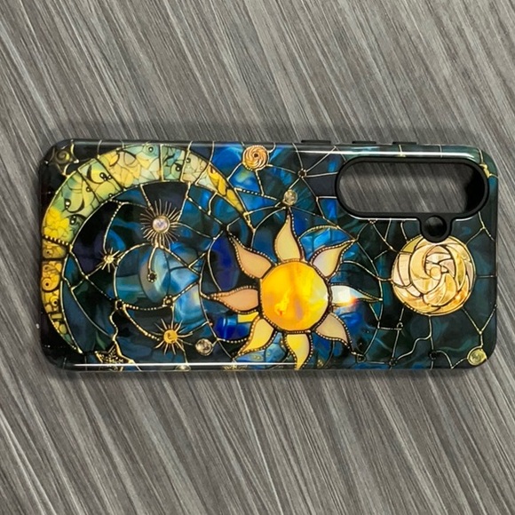 Samsung Galaxy S24 Plus Mosaic Star, Moon & Sun Tough Case in Gloss - Picture 1 of 5